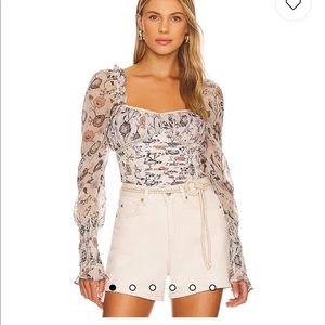 Brunch Date Bodysuit in Ivory Combo
Free People NWT
